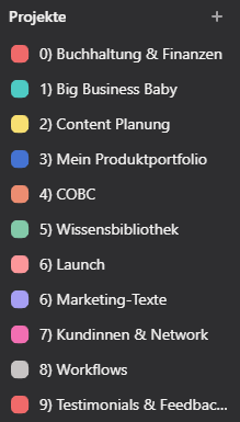 Lege für dein Projektmanagement unterschiedliche Projekte in Asana an und bearbeite sie separat, um besonders effizient zu arbeiten.