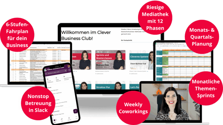 Business-Aufbau für selbstständige Frauen, die mehr umsetzen wollen - der Clever Business Club