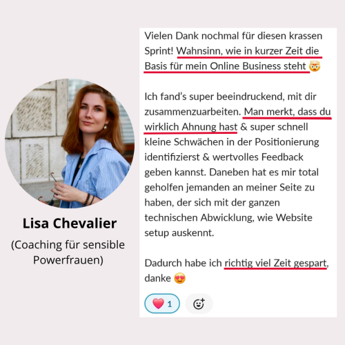 Testimonial Sprint Lisa Chevalier